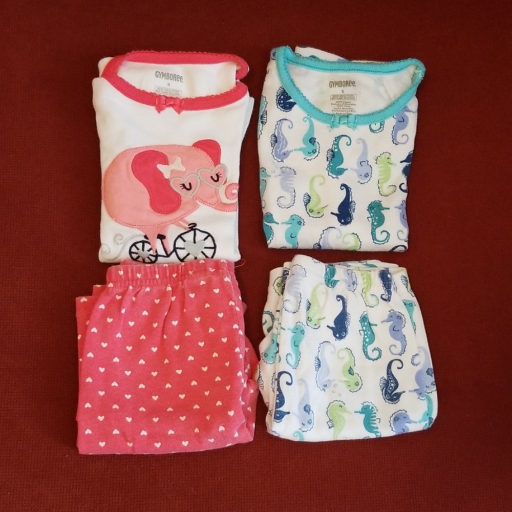 Lot Gymboree Girls Size 5 Two-Piece Pajamas